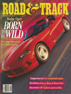 ROAD & TRACK 1992 FEB - MAZDATRIX, VIPER, TYPHOON